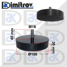 Антивибрационен тампон М16 х Ø150 х 30 mm